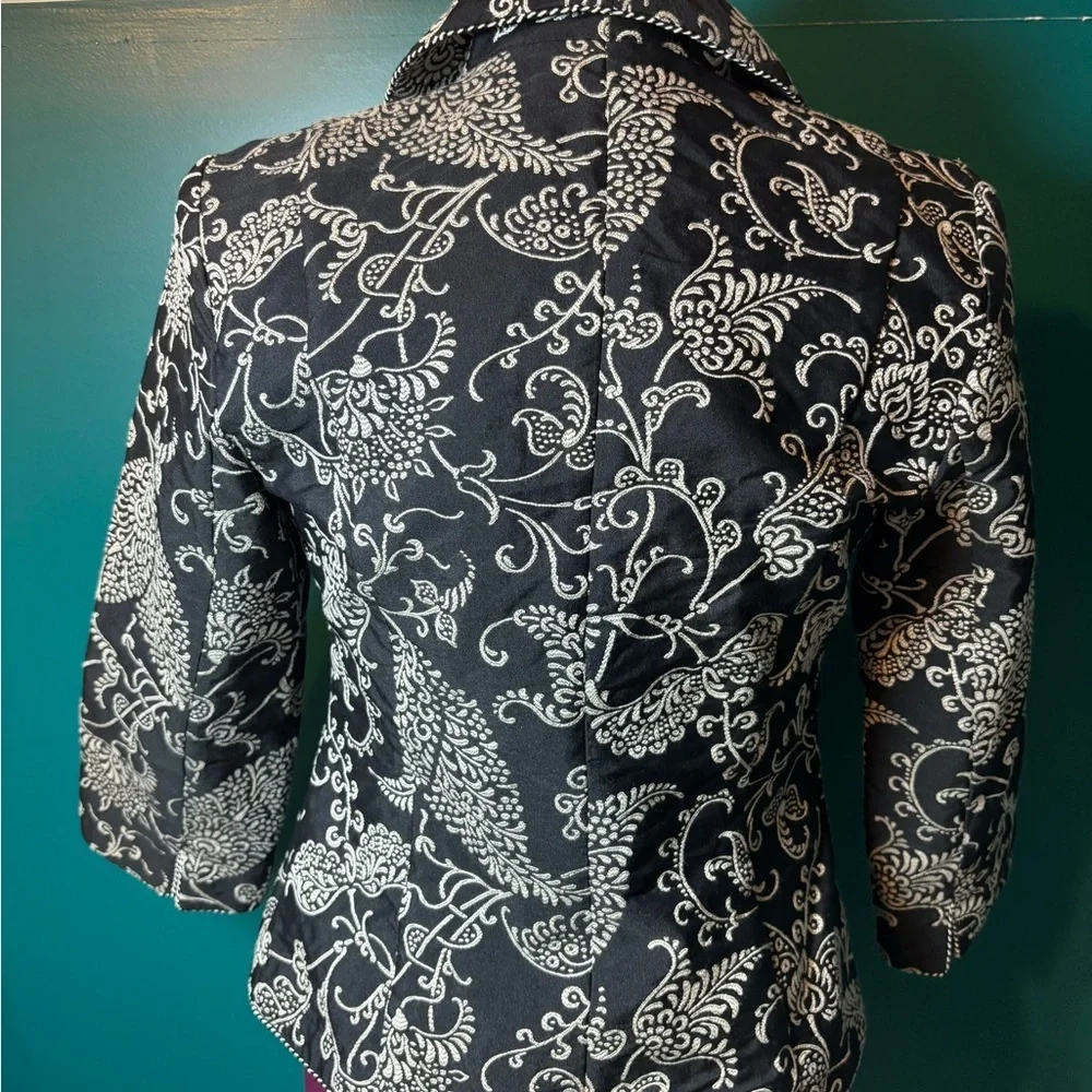 CAbi Black and White Floral Blazer - Picture 2 of 6